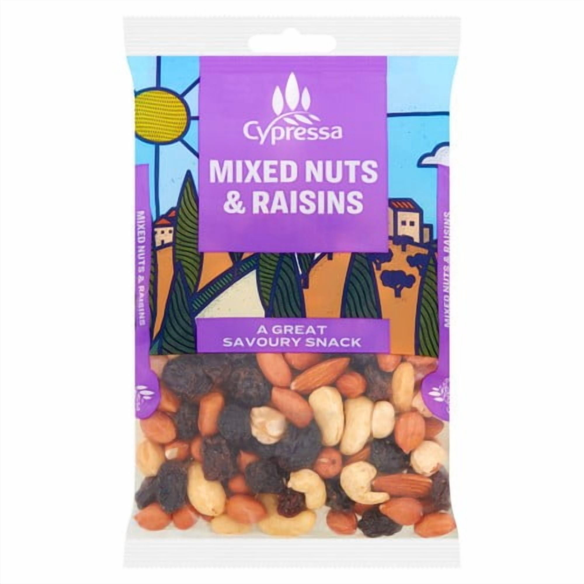 Cypressa Mixed Nuts & Raisins 200g, British Import (Pack of 3)