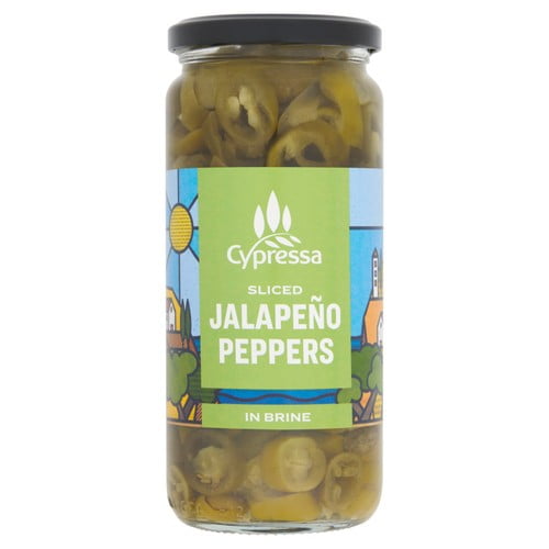 Cypressa Sliced Jalapeno Peppers 480g, British Import (Pack of 3)