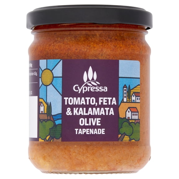 Cypressa Sundried Tomato, Feta & Kalamata Olive Tapenade 175g, Imported from Britain