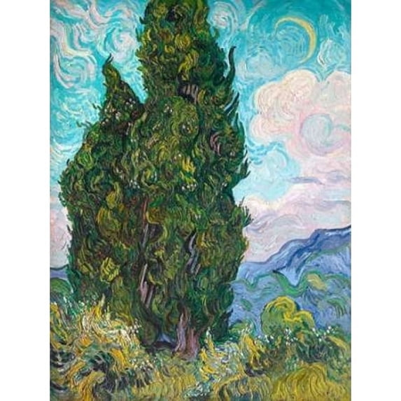 Cypresses Poster Print by Vincent Van Gogh (9 x 12)
