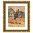 thumbnail image 1 of Cyprián Majerník 15x18 Gold Ornate Wood Frame and Double Matted Museum Art Print Titled - Don Quixote (1943), 1 of 4