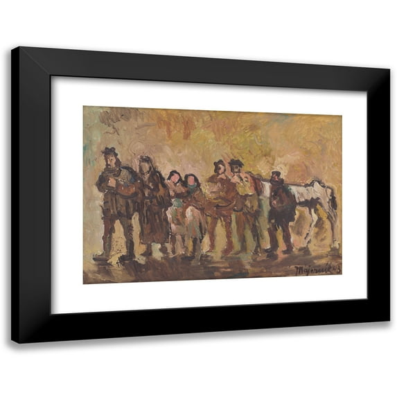 Cyprián Majerník 24x18 Black Modern Framed Museum Art Print Titled - Exiles (1943)