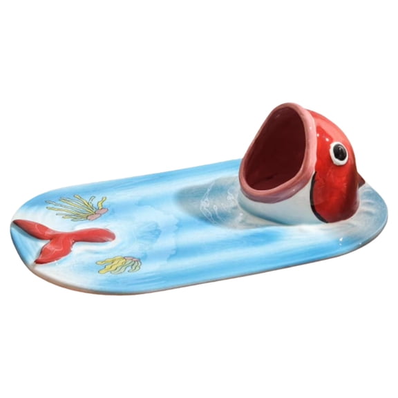 Cyprinus carpio Taco Holder, Shark Charcuterie Board, Handmade Ceramic Shark Sushi Plates, Funny Nacho Taco Stands Tray with Dipping Sauce Bowl, Holiday Birthday Gifts for Sharks Party Lovers