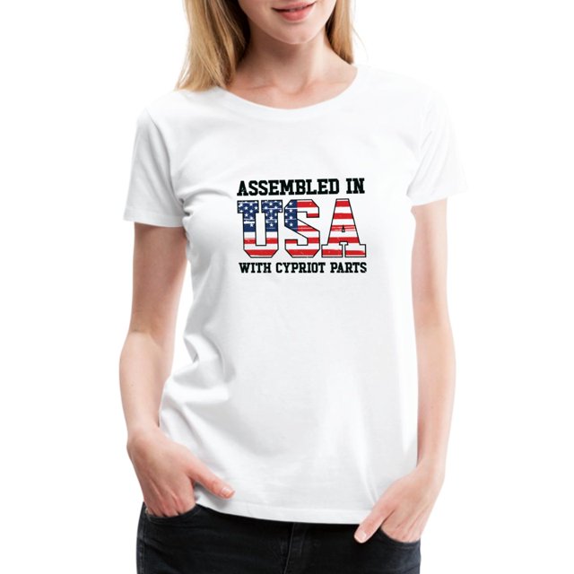 Cypriot American Patriot Usa Grown Cyprus Us Flag Women's Premium T