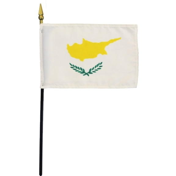 Cyprus - 4"X6" Stick Flag