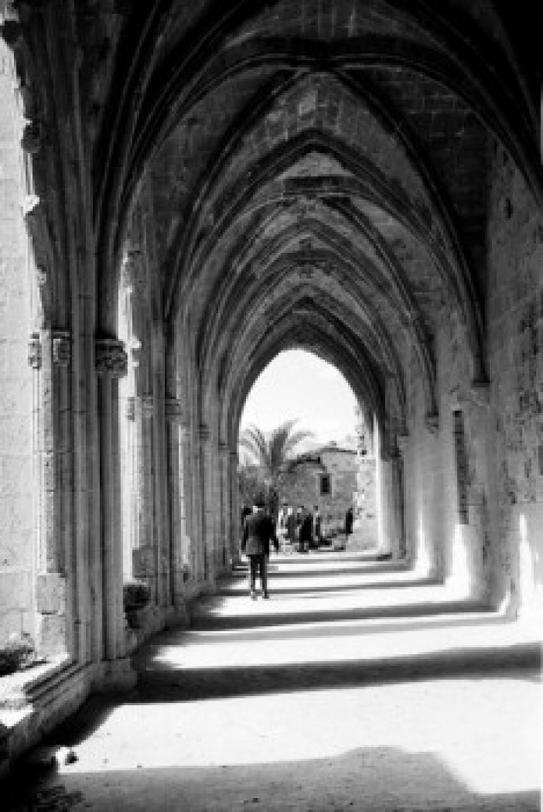 Cyprus Bellapais Abbey cloister Canvas Art - (18 x 24)