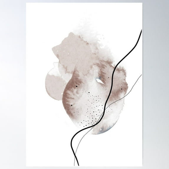 Cyra No.15 Poster Wall Art, Modern Wall Decor For Living Room Bedroom, 12x18 UNFRAMED