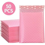 Cyrdddb Home Textile Storage 50Pcs Bubble Mailers Padded Envelopes Lined Poly Mailer Self Seal Pink