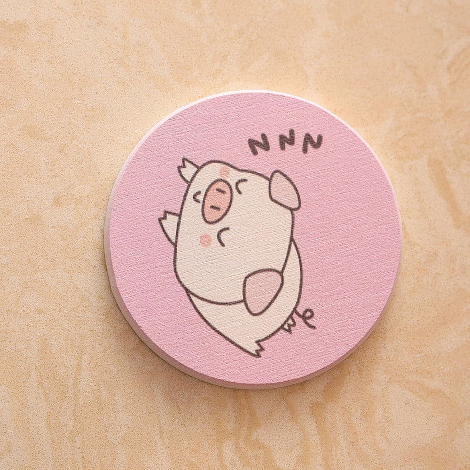 Cyrdddb Placemat Absorbent Pad Round Cartoon Pad Home Table Tea Cup Heat Insulation Pad