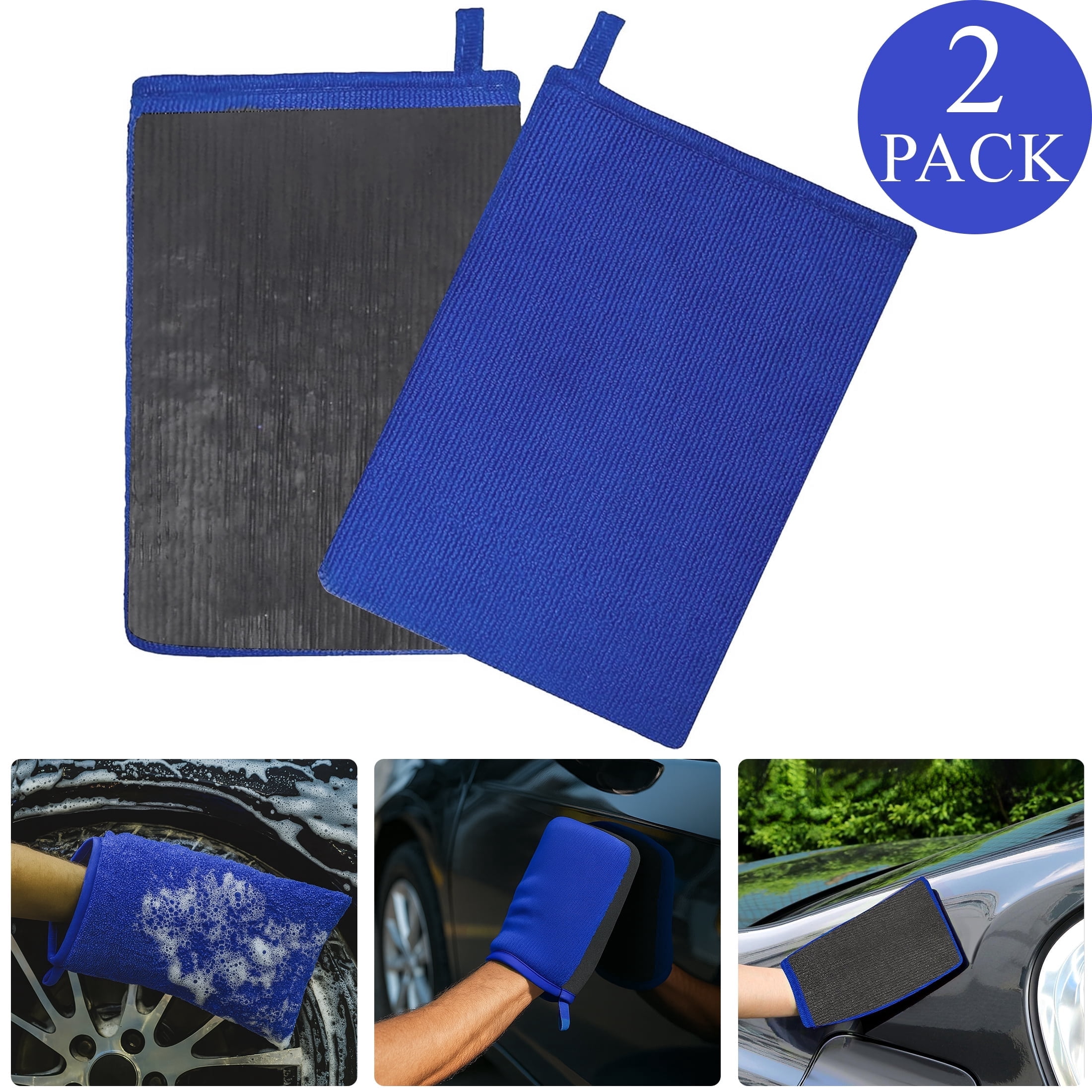 2-Pack Microfiber Clay Bar Mitt – Detailing Glove For Paint, Glass & Plastic