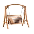 thumbnail image 1 of Cyril Wood Swinging Loveseat, 1 of 5