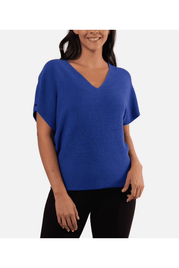 Ladies' Dolman Sweater Top Blue XL