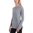 thumbnail image 1 of Cyrus Ladies' Drop Shoulder Ribbed Hem Pullover Hoodie (XS, Medium Grey), 1 of 3