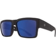 thumbnail image 1 of Cyrus Soft Matte Black/Happy Bronze with Blue Spectra Mirror 58M Square Sunglasses For Men + FREE Complimentary Eyewear Kit, 1 of 4