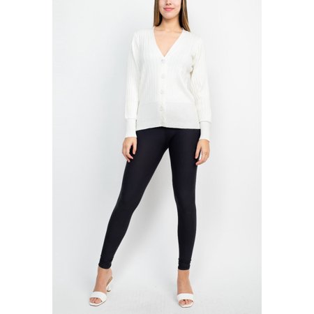 Cyrus V-Neck Button Down Long Sleeve Knit Cardigan-ICE WATER / XL