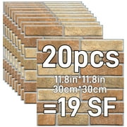 3D Brick Wallpaper Peel Stick 20count, Faux Foam Panels, Self-Adhesive Wall Tiles