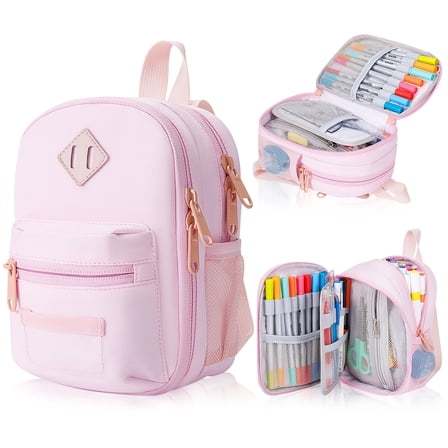 Cysiyu Pencil Case, Large Capacity Pencil Pouch Backpack Style, Pencil Box for Students Elementary School Supplies