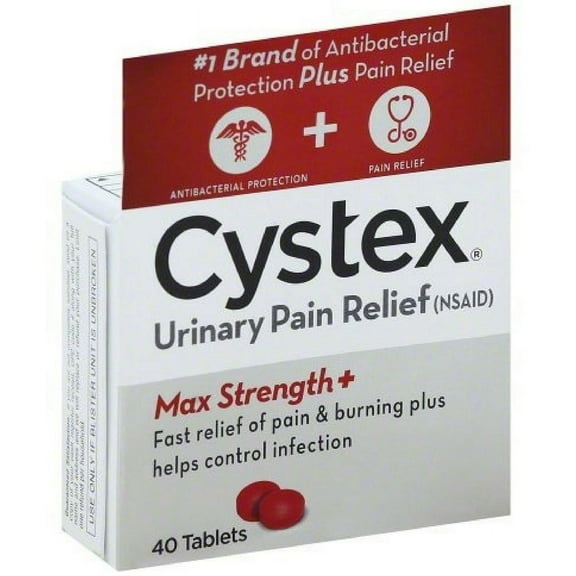 Cystex Plus Urinary Pain Relief Tablets 40 ea (Pack of 2)