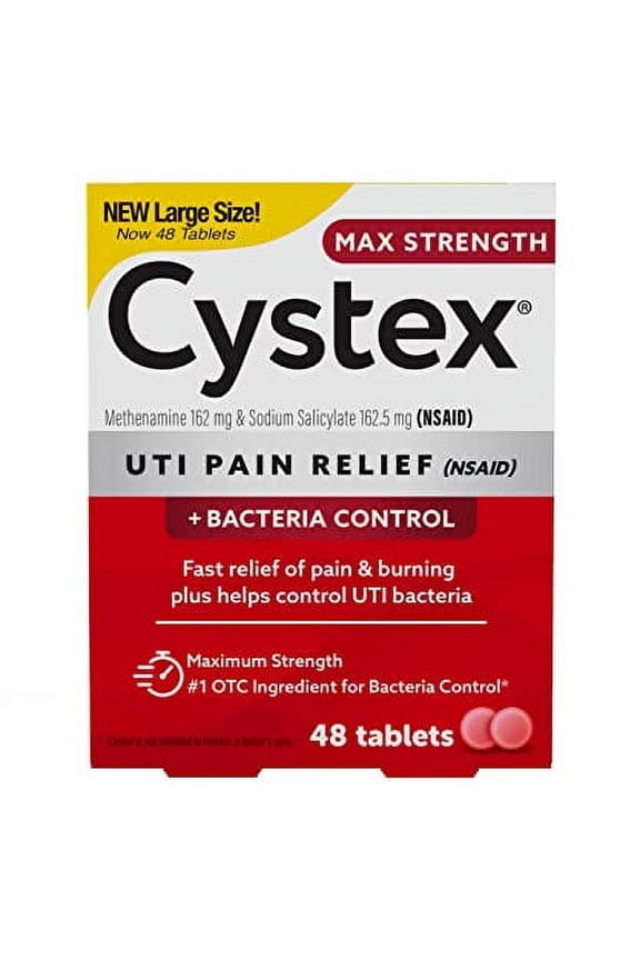 UTI Pain Relief, Maximum Strength, Relieves Pain & Urgency of Urinating, 48ct