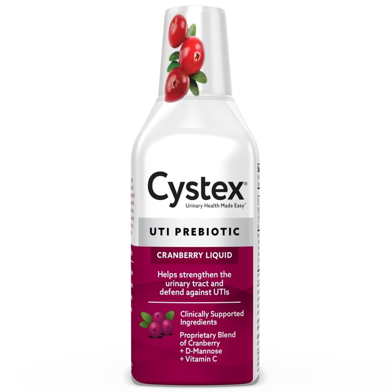 Cystex Urinary Health Maintenance UTI Supplement, Cranberry Prebiotic for  Urinary Health, 7.6 fl oz