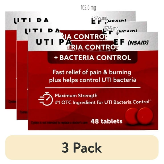 (3 pack) Cystex Urinary Pain Relief Tablets 48 Tablets Each