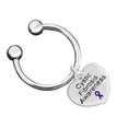 thumbnail image 1 of Cystic Fibrosis Awareness Heart Charm Key Chains, 1 of 1
