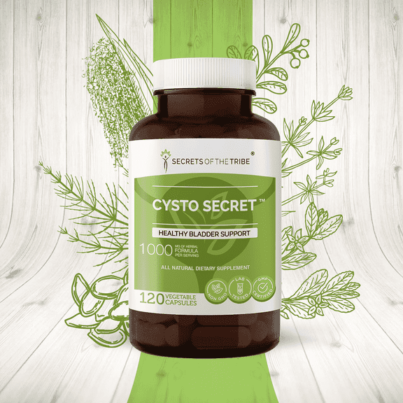 Secrets of the Tribe Cysto Secret Capsules Dietary Supplement, Natural Herb Blend, Made from Corn Silk, Cleavers, Horsetail, Uva Ursi, Pumpkin, Buchu 120 Count