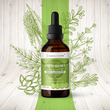 Cysto Secret Alcohol Extract, Tincture, Corn Silk, Cleavers, Horsetail, Uva Ursi, Pumpkin, Buchu. Healthy Bladder Support 4 oz