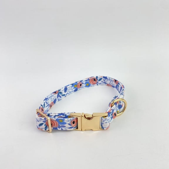 Cyvantis Collars for pets,Unique Style Paws Dog Collar With Metal Buckle - Red Rose Flower Gift, Durable Cute for Small Medium Large Boys Girls Dogs