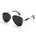 thumbnail image 1 of Cyxus Aviator Sunglasses for Men Women Classic Polarized Sunglasses UV Protection for Drving Fishing Outdoor（Black Lens&Silver Frame）, 1 of 8