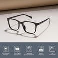 thumbnail image 1 of Cyxus Blue Light Glasses Lightweight TR90 Computer Glasses UV Blocking Square Black Frame Clear Lens Eyewear Relieve Eye Strain（Black）, 1 of 7
