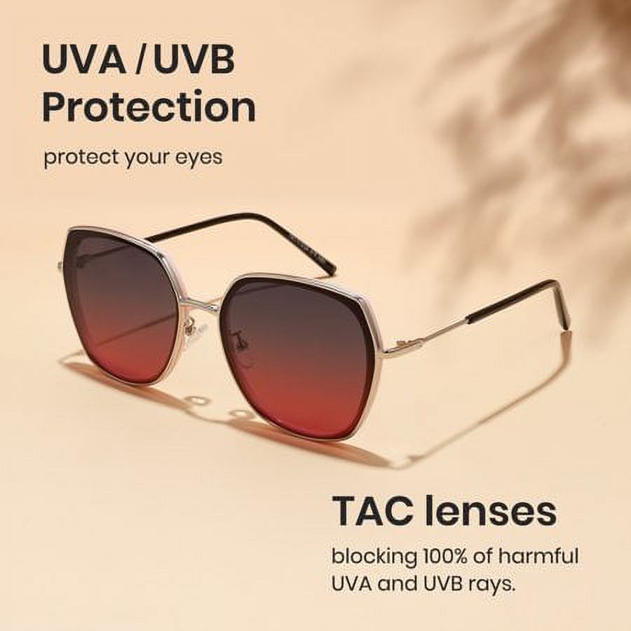 Cyxus Oversize UV400 Protection Polarized Sunglasses Young Woman - image 1 of 8