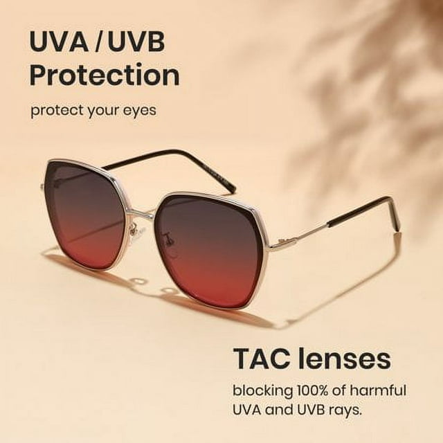 Cyxus Oversize UV400 Protection Polarized Sunglasses Young Woman