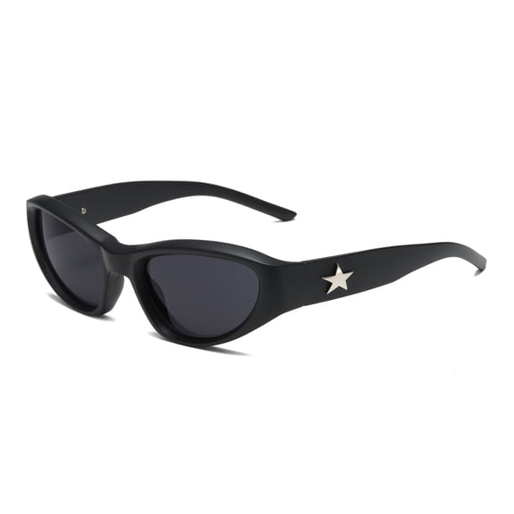 Cyxus Y2K Sunglasses for Women Men Fashion Sunglasses Sport Sunglasses for Fishing hiking biking(Black)