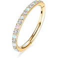 thumbnail image 1 of Cz Hinged Hoop Ring 20G 18G 16G 5/6/7/8/9/10/12Mm Opal Surgical Steel Conch Daith Rook Cartilage Tragus Helix Earrings Septum Clicker Ring Nose Piercing Jewelry[o1649], 1 of 2