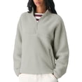 thumbnail image 1 of Czanzd Women's Oversized Sherpa Fleece Half-Zip Pullover Warm Stand Collar Side Pockets Fall Winter Outerwear(Grey,S), 1 of 1
