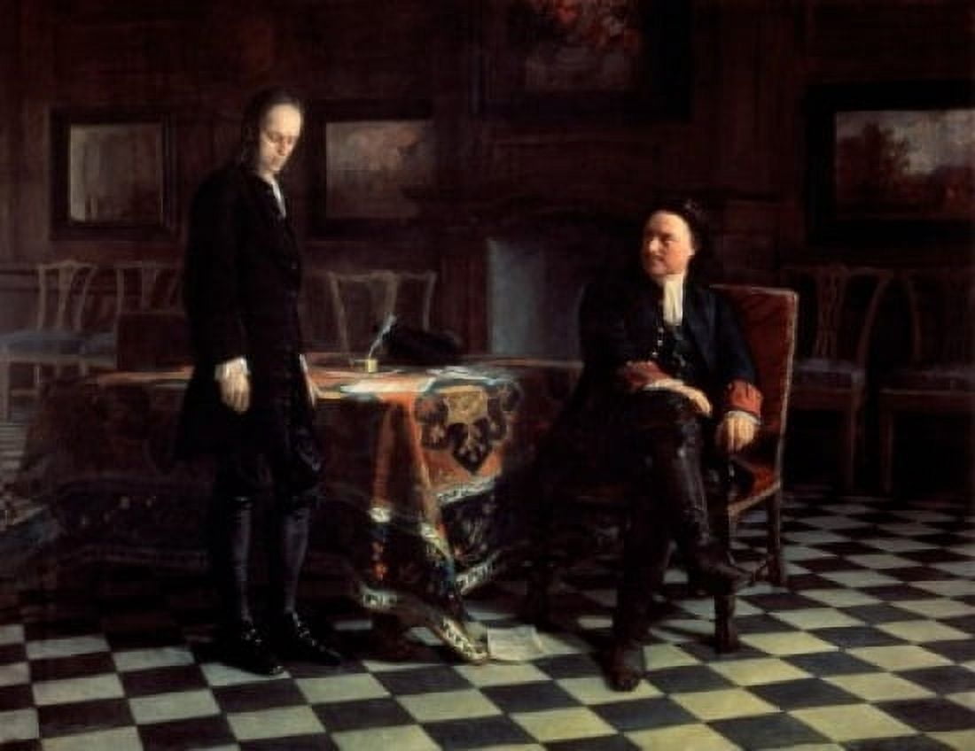 Czar Peter 1st and Czarevitsh Alexey 1871 Nikolai Nikolajevitch Gay (1831-1894Russian) Tretiakov Gallery Moscow Russia Canvas Art - Nikolai Nikolajevitch Gay (24 x 36)