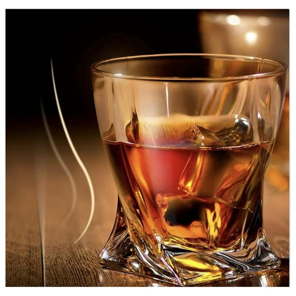 Czech Bohemian Crystal Glass Set of 6 Shot Glasses 2oz./55ml. "Quadro" Design Old Fashioned Vodka Whiskey Brandy Tequila Holiday Gift Birthday Wedding Housewarming