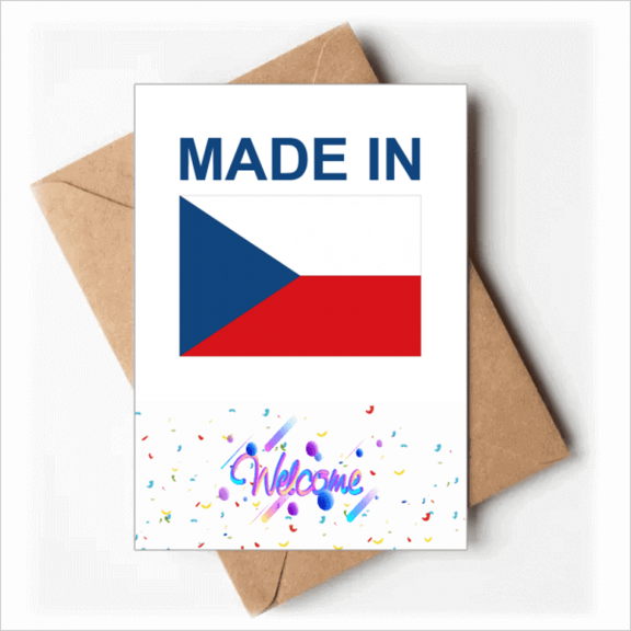 Czech Country Love Welcome Back Greeting Cards Envelopes Blank