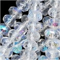 thumbnail image 1 of Czech Fire Polished Glass, Donut Rondelle Beads 5x3mm Crystal AB (25), 1 of 2
