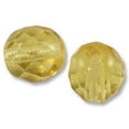 thumbnail image 1 of Czech Fire Polished Glass Round Beads 4mm Light Topaz (Package of 50), 1 of 1