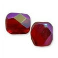 thumbnail image 1 of Czech Fire Polished Glass Round Beads 4mm Ruby AB (Package of 50), 1 of 1