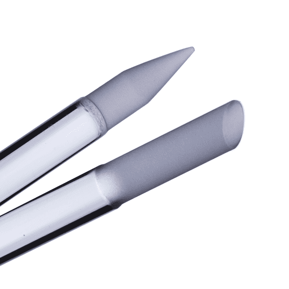 Czech Glass Cuticle Pusher by Bona Fide Beauty - Duel Ended Manicure Stick in Blue