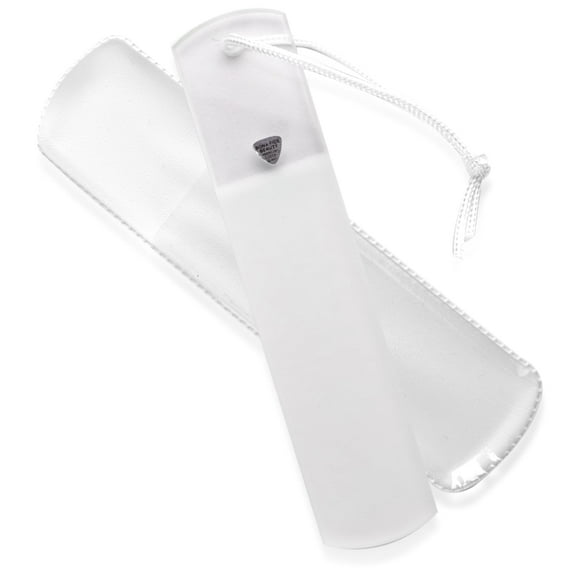 Czech Glass Foot File with Rope, Premium Pedicure Rasp for Gentle Foot Care, Callus Remover for Smooth Soft Feet by Bona Fide Beauty