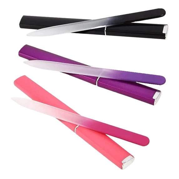 Czech Glass Nail File Gift Set for Women with Storage Case