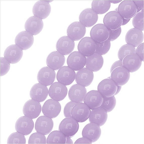 Czech Glass Pastella Collection, Smooth Round Druk Beads 4mm, 1 Strand, Purple