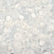 Czech Glass Seed Beads 2/0 White Mix Bead for Jewelry Making Crafts, 24g Vial