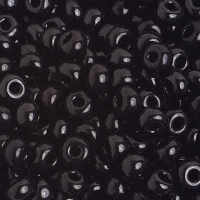 John Bead Czech Glass Seed Beads 4/0 (500g) Black Bead