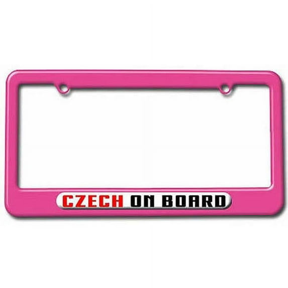 Czech On Board License Plate Tag Frame, Multiple Colors