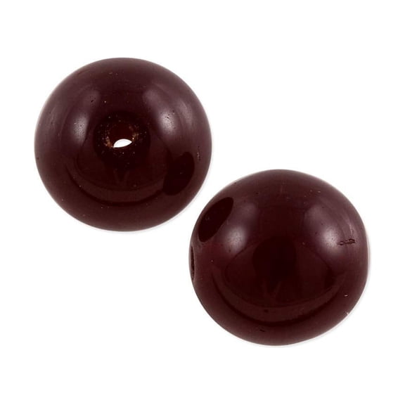Czech Pressed Glass Round Beads 8mm Garnet (Package of 10)